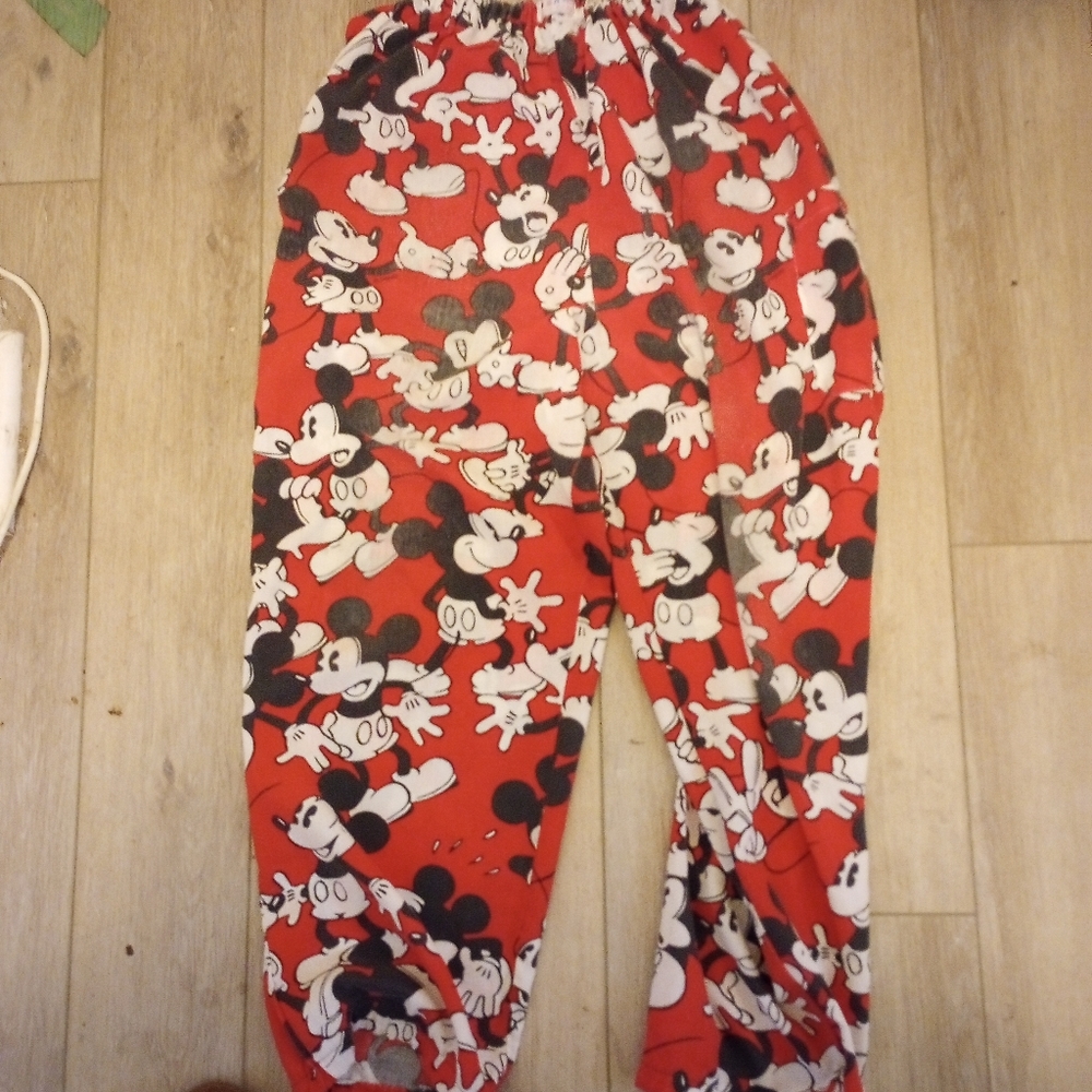 Large Mickey Mouse Elastic Waist Pants